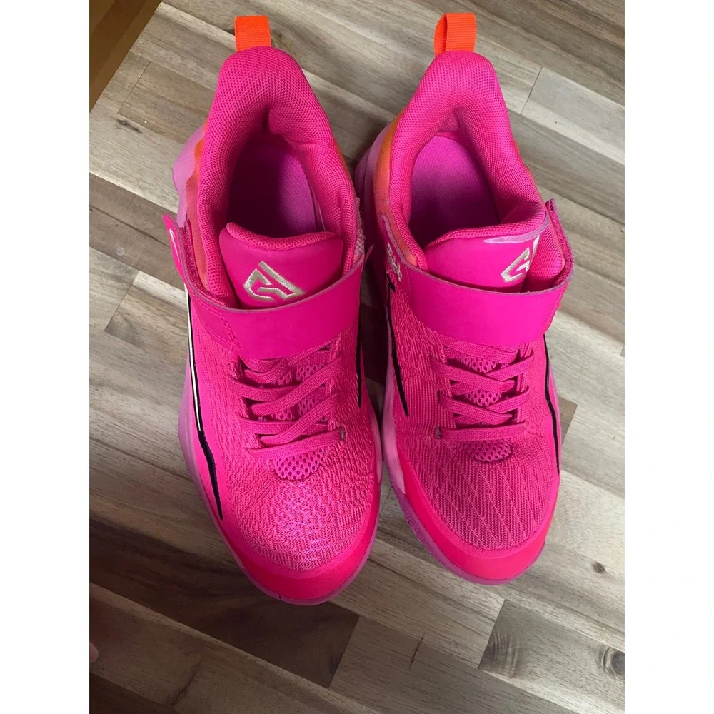 Nike Giannis Immortality 3 Kids Basketball Shoes Pink Orange IH7665-601 2.5Y